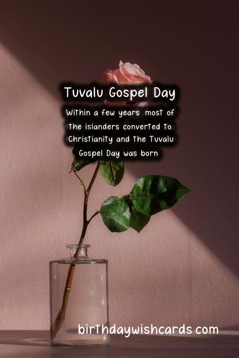 July 17 – Tuvalu Gospel Day: Celebrating Faith and Culture
