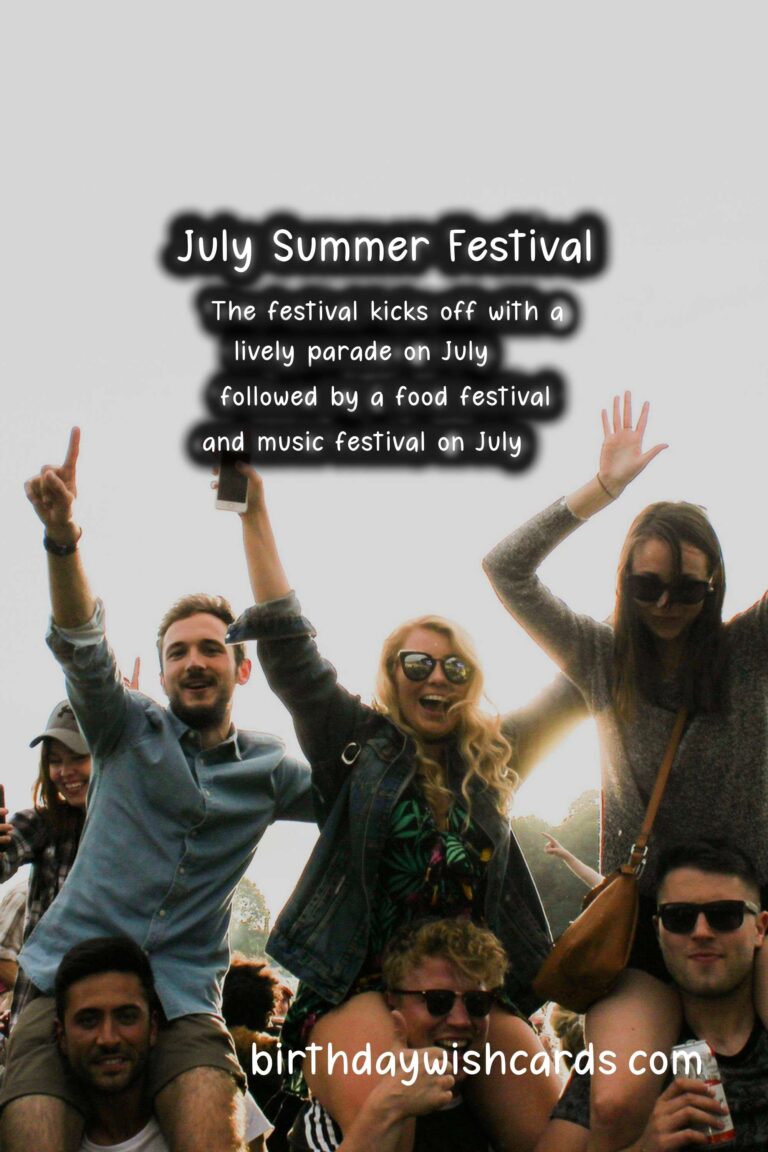 July 23-26 (2021): July Summer Festival