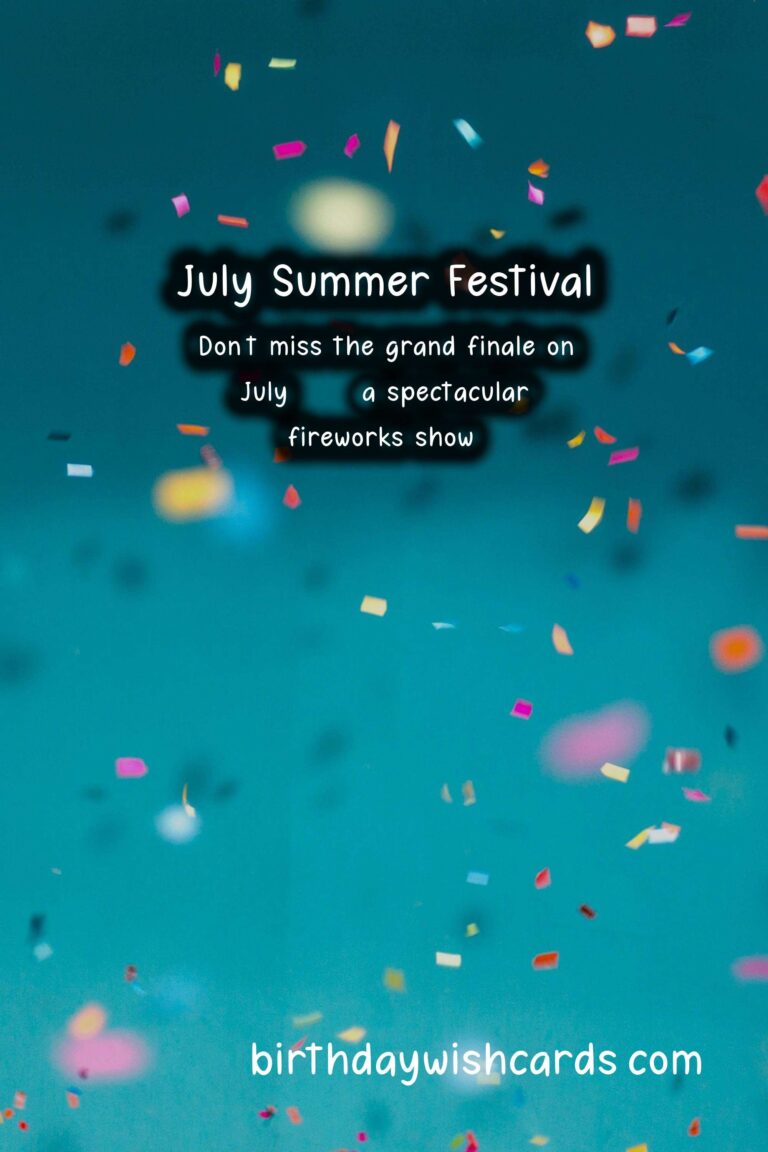 July 23-26 (2021): July Summer Festival