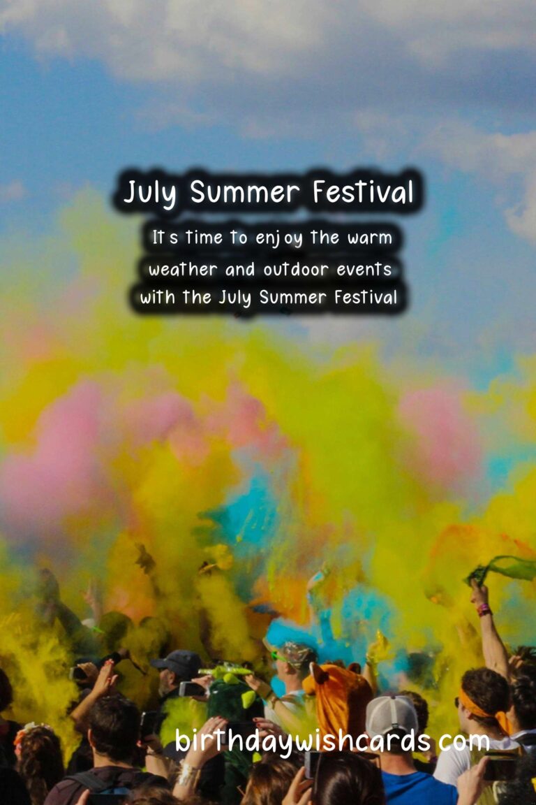 July 23-26 (2021): July Summer Festival