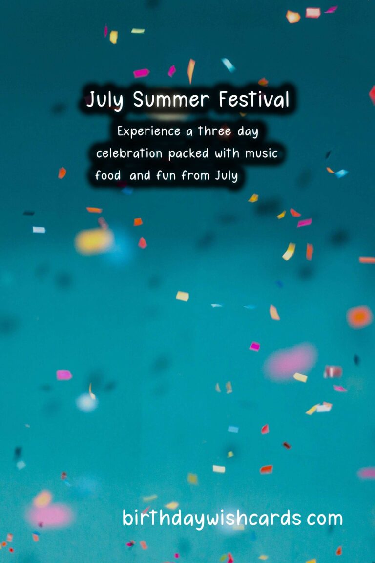 July 23-26 (2021): July Summer Festival