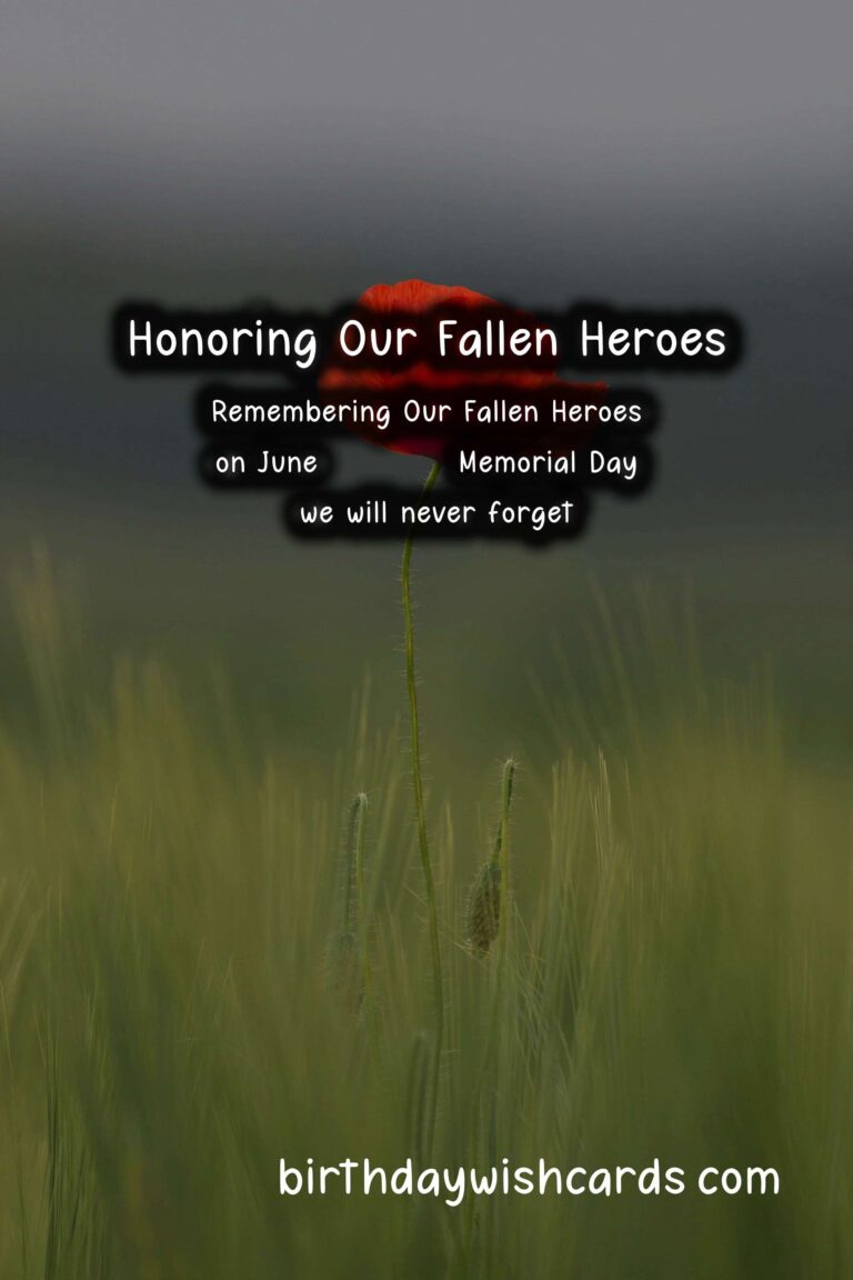 June 6 (2021): Memorial Day