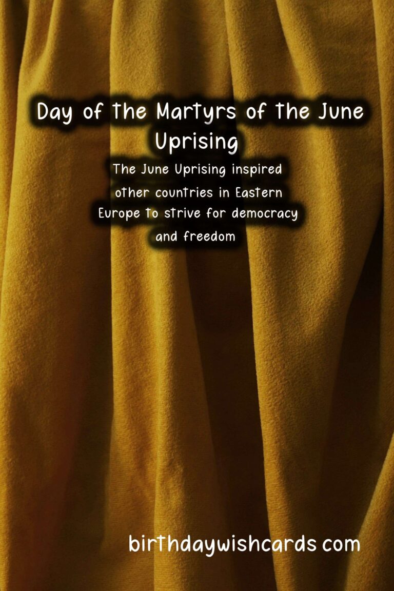 June 8 – Day of the Martyrs of the June Uprising: Remembering the Heroes of the Revolution