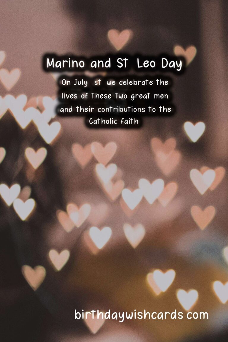Marino and St. Leo Day: Celebrated on July 1