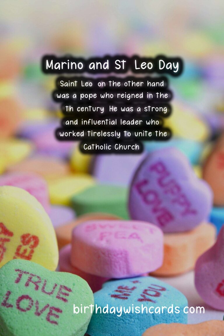 Marino and St. Leo Day: Celebrated on July 1