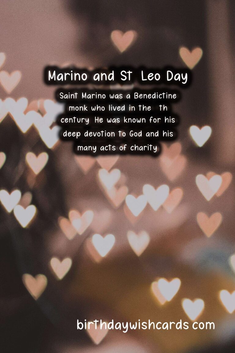 Marino and St. Leo Day: Celebrated on July 1