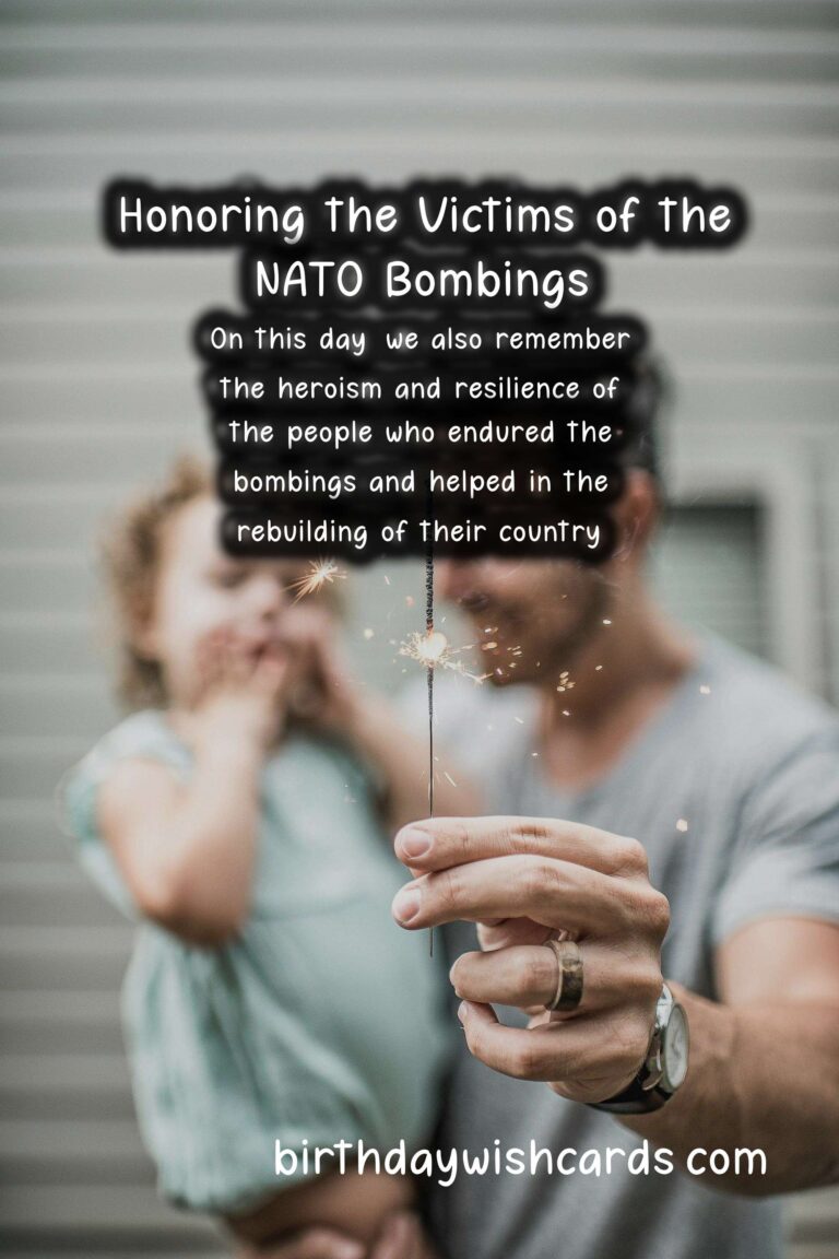 NATO Bombing Remembrance Day: Honoring Victims of the Air Raids on April 20th