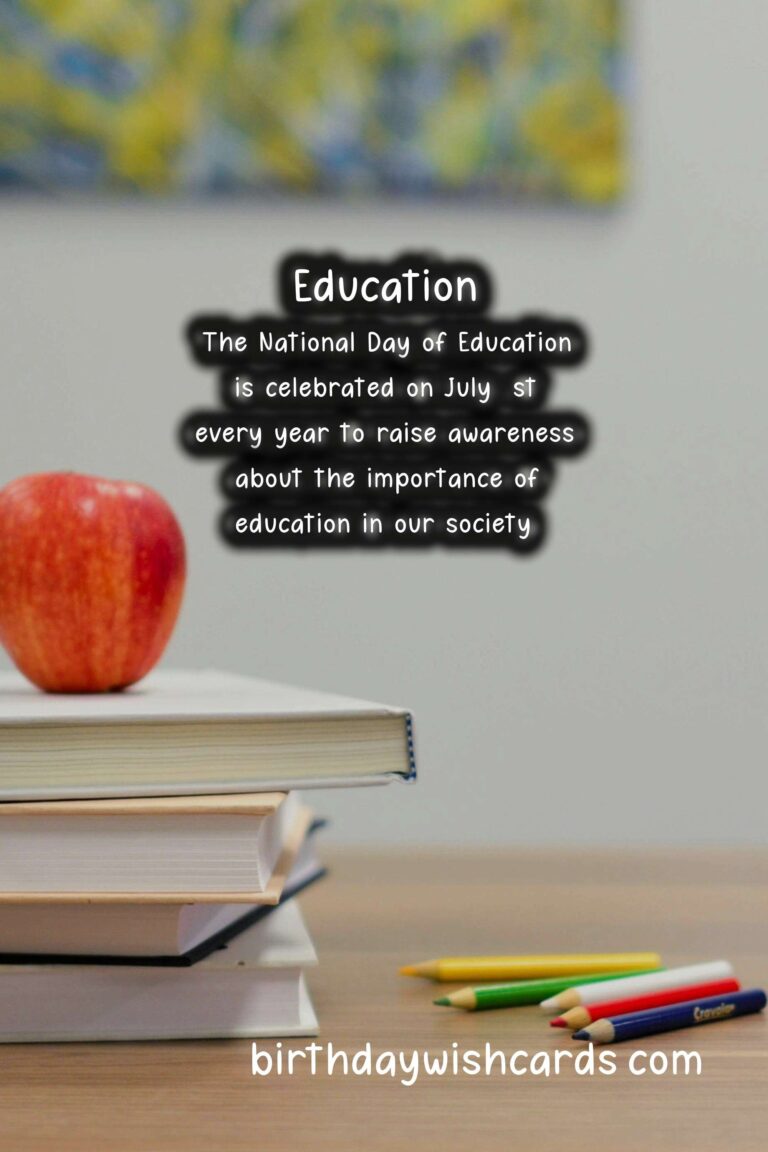 National Day of Education – July 1st