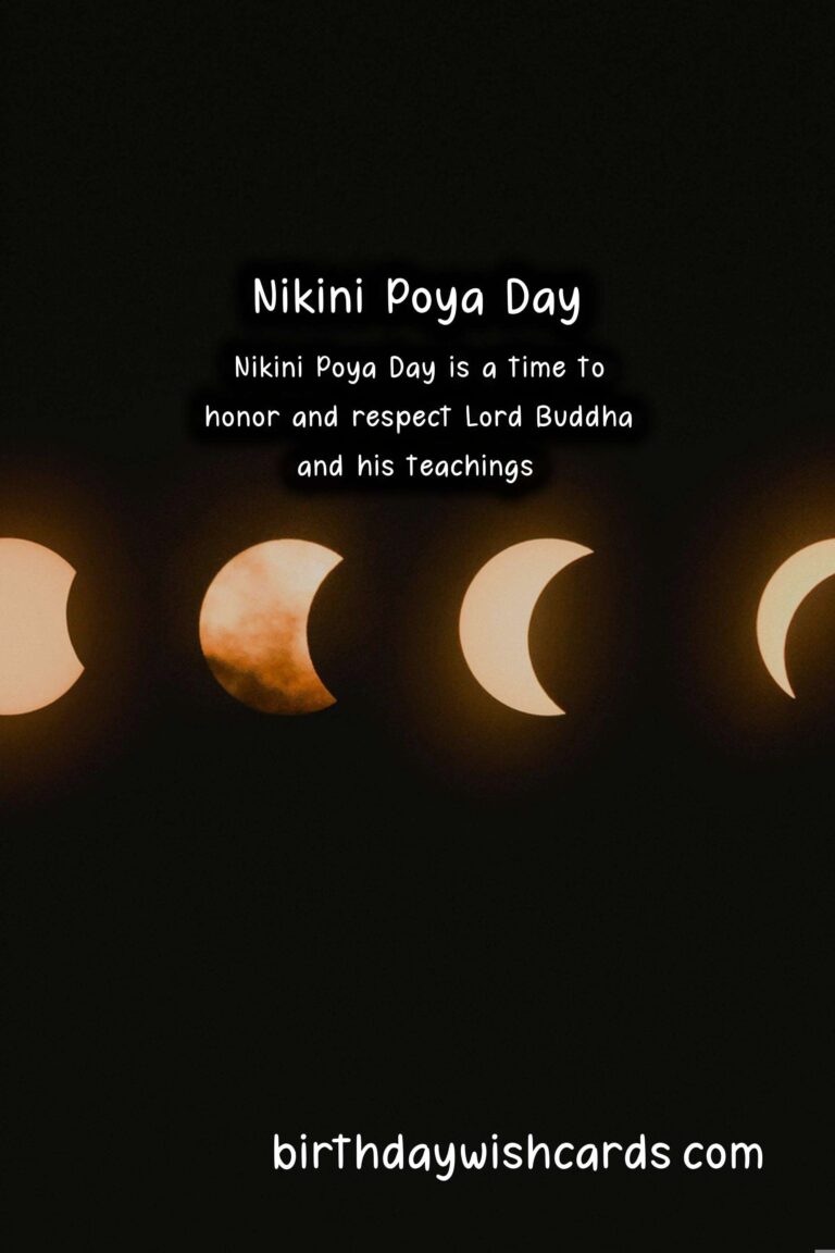 Nikini Poya Day - Full Moon Day in August