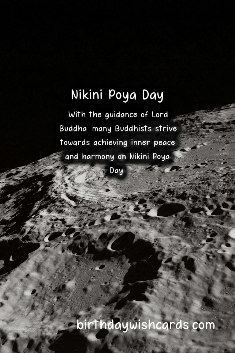 Nikini Poya Day - Full Moon Day in August