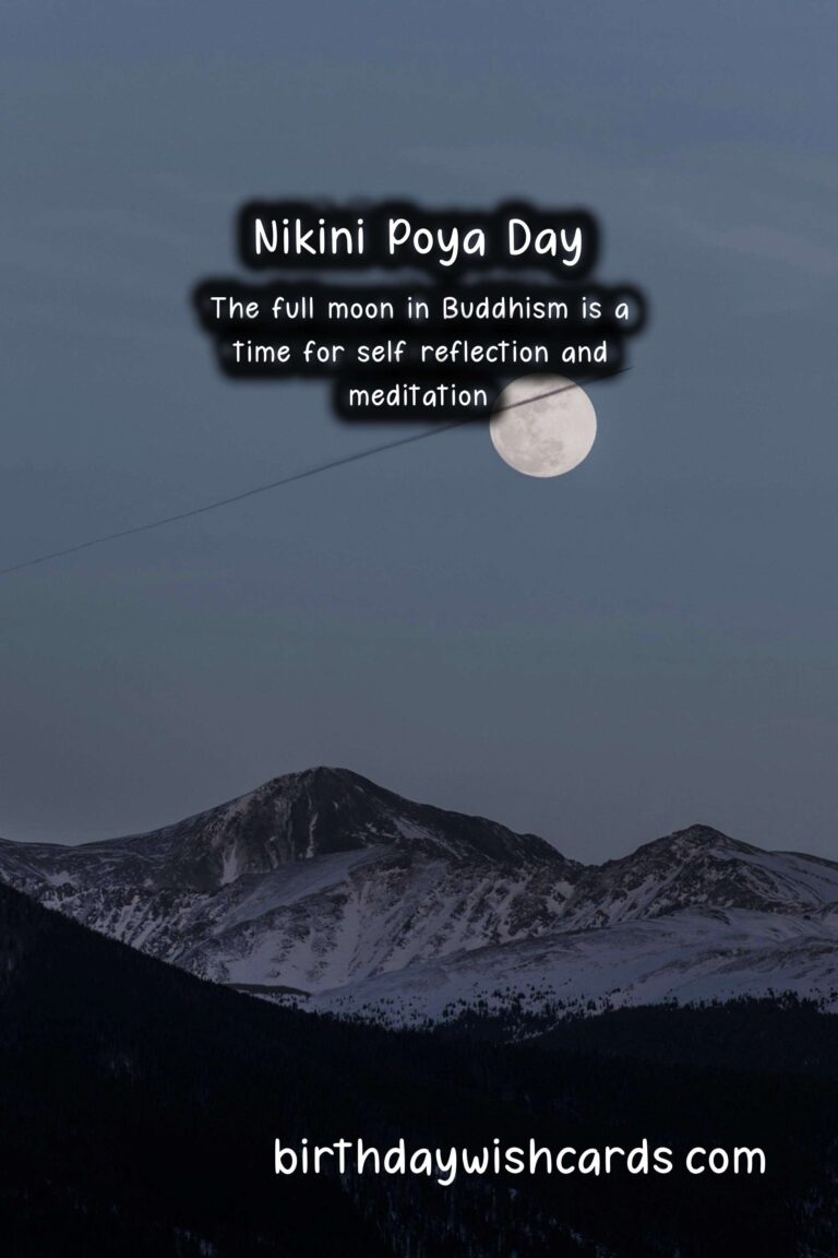 Nikini Poya Day - Full Moon Day in August
