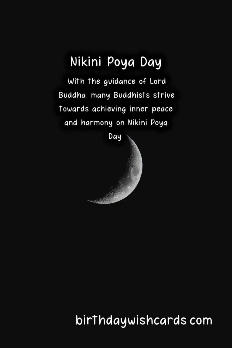 Nikini Poya Day - Full Moon Day in August