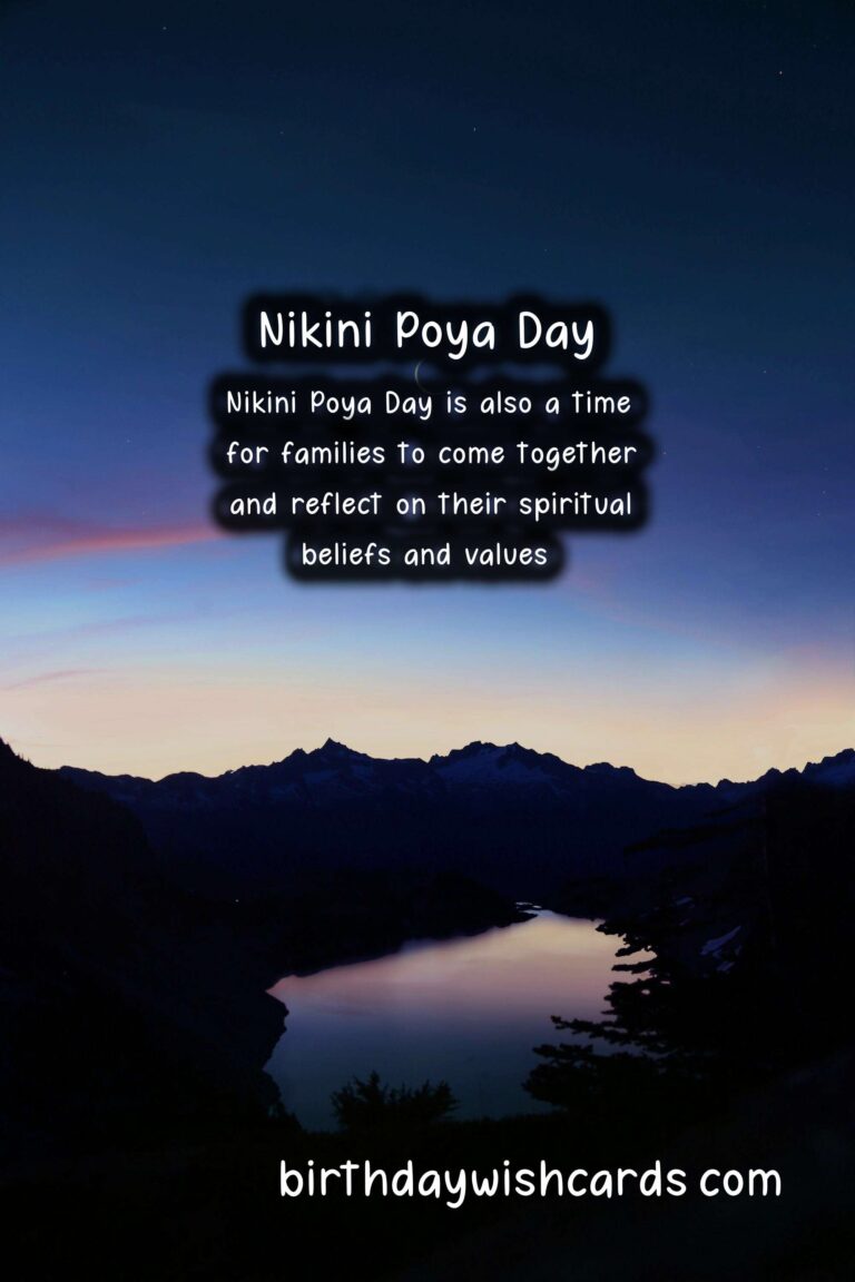 Nikini Poya Day - Full Moon Day in August