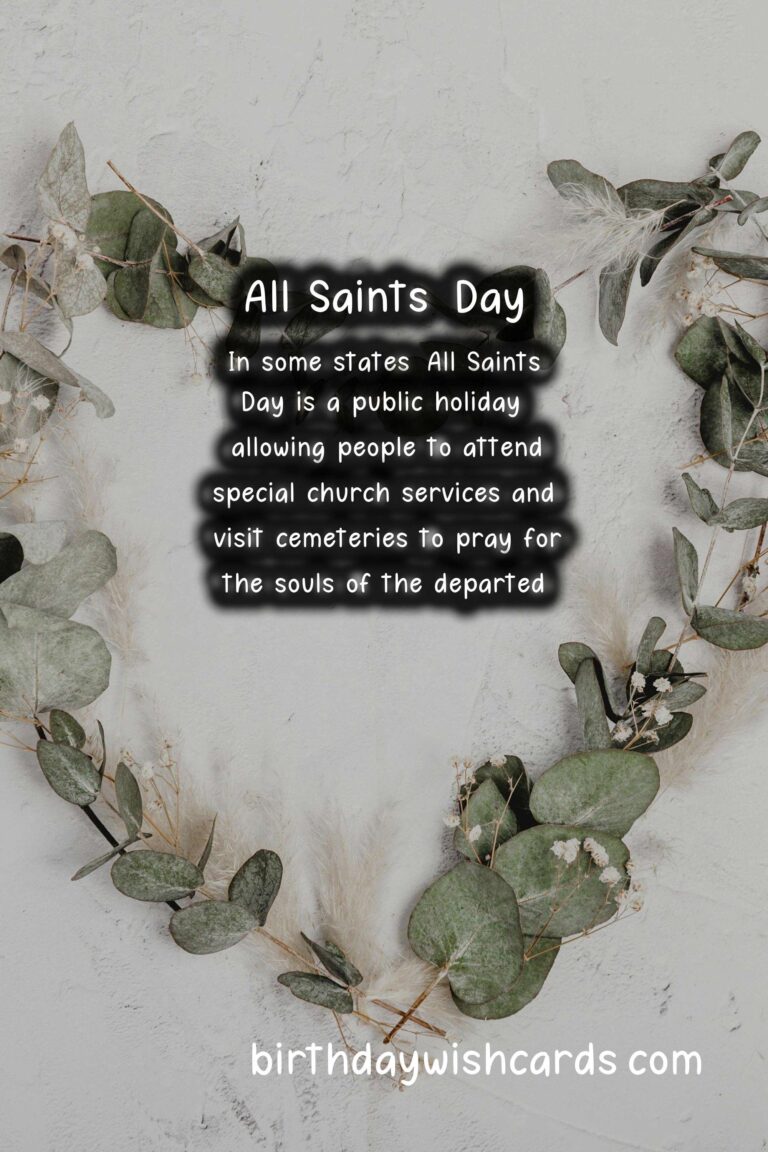 November 1: All Saints' Day (only in some states)