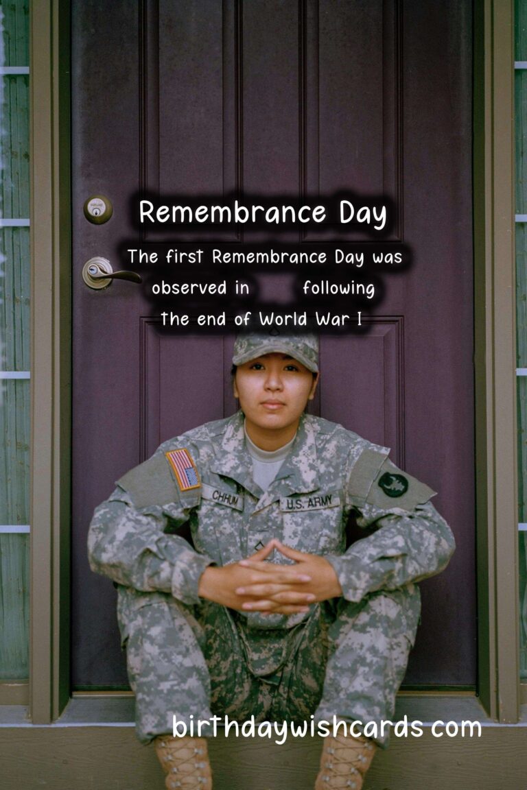 November 11: Remembrance Day