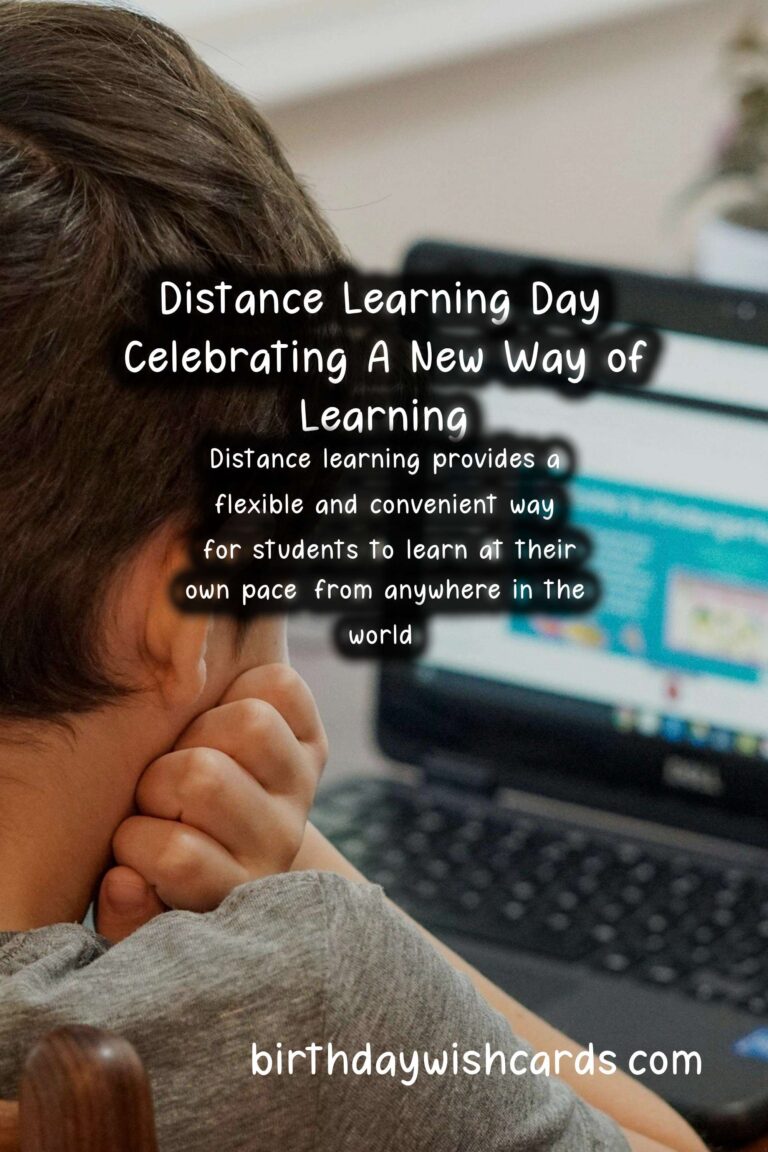 November 26 – Distance Learning Day: Celebrating A New Way of Learning