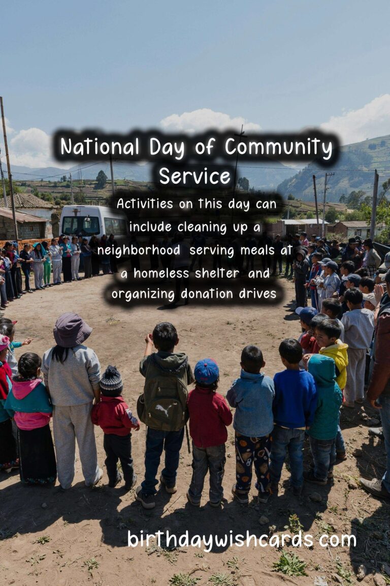 November 3: National Day of Community Service