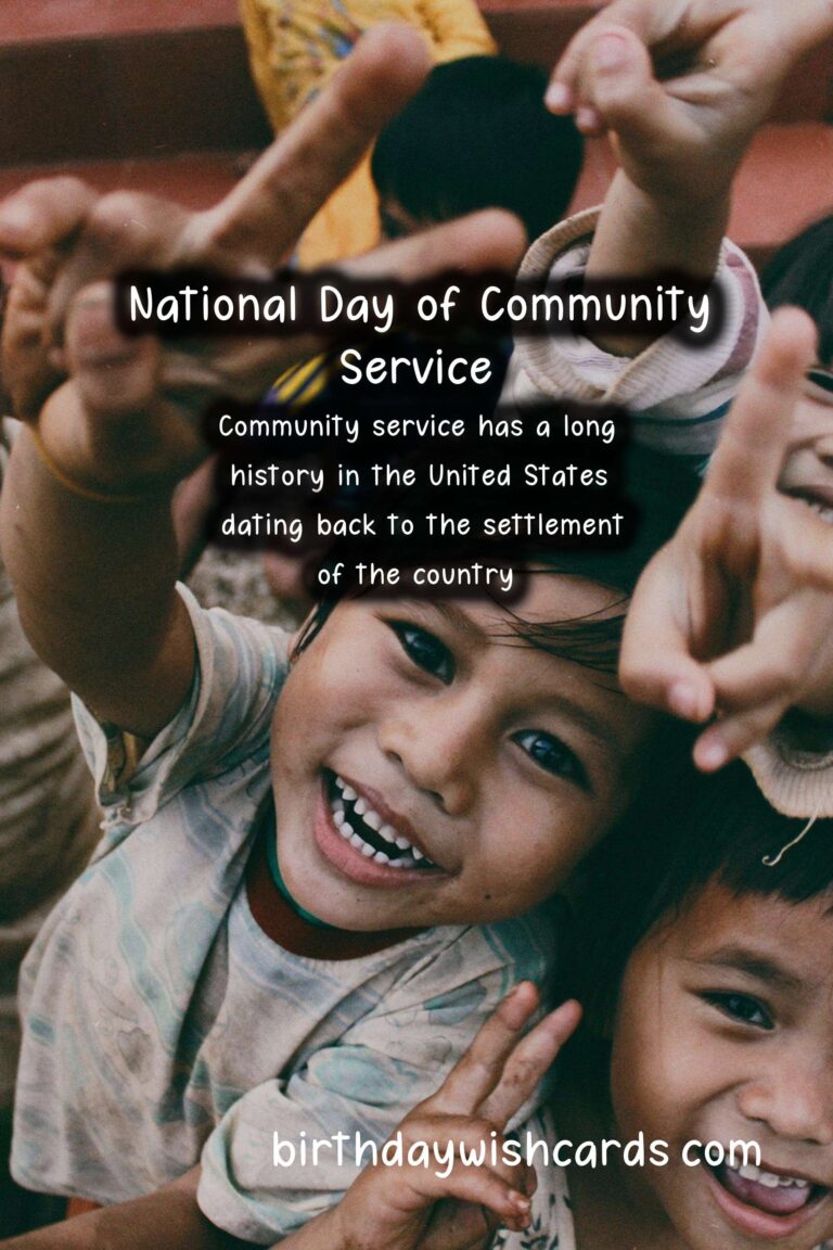 November 3: National Day of Community Service