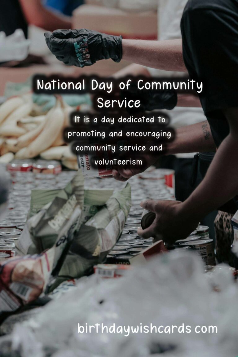 November 3: National Day of Community Service