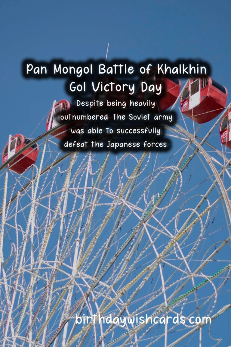 Pan-Mongol Battle of Khalkhin Gol Victory Day - July 1