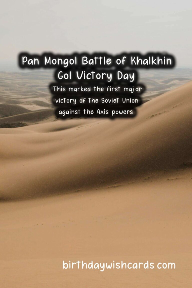 Pan-Mongol Battle of Khalkhin Gol Victory Day - July 1