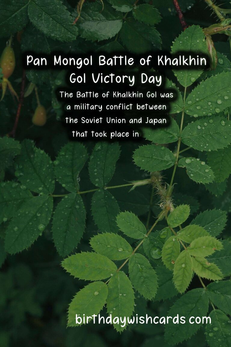 Pan-Mongol Battle of Khalkhin Gol Victory Day - July 1