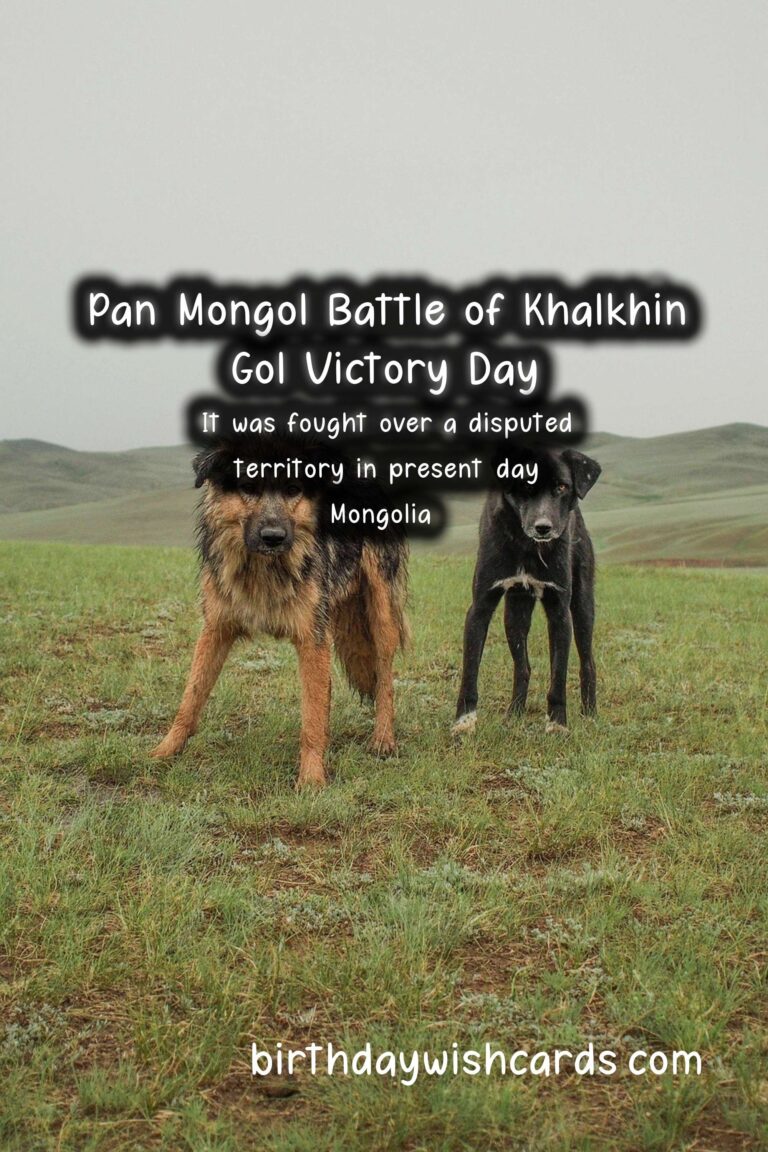 Pan-Mongol Battle of Khalkhin Gol Victory Day - July 1