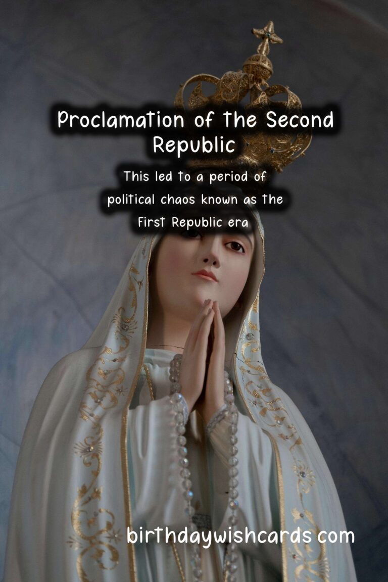 Proclamation of the Second Republic – November 11