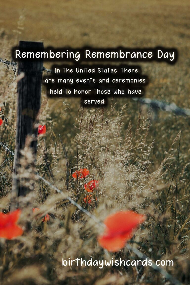 Remembering Remembrance Day – Honoring Those Who Served