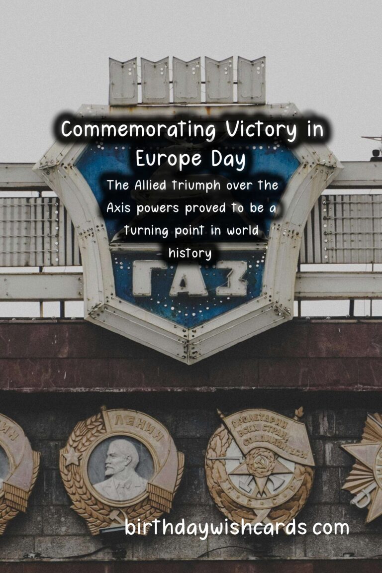 Remembering Victory in Europe Day (May 8): A Day of Reflection and Celebration