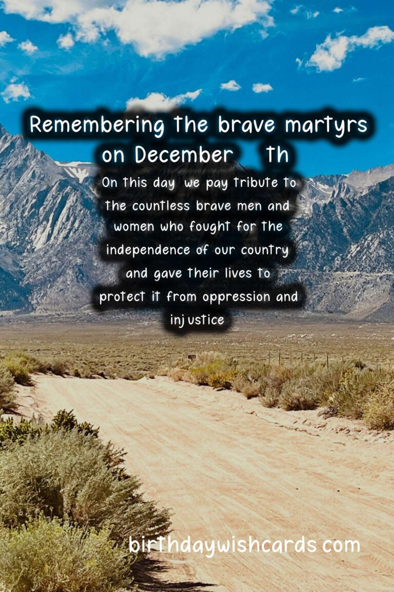 Remembering the Brave: December 20- Martyrs' Day, A National Holiday