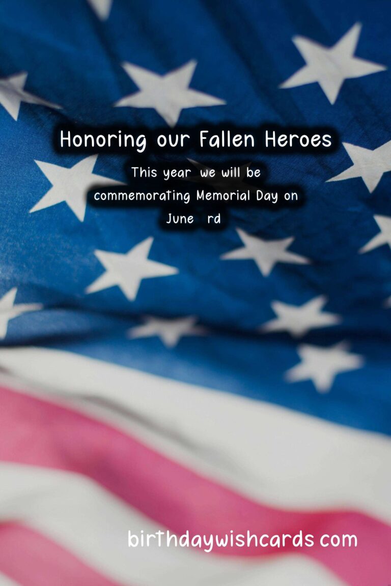 Remembering the Heroes: Honoring Memorial Day on June 3rd