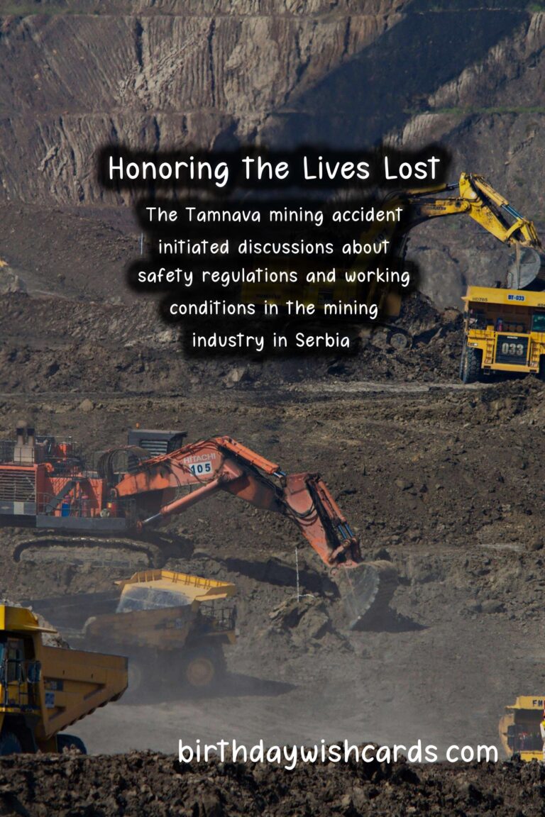 Remembering the Tamnava Mining Accident: A Memorial Day to Honor the Fallen Workers