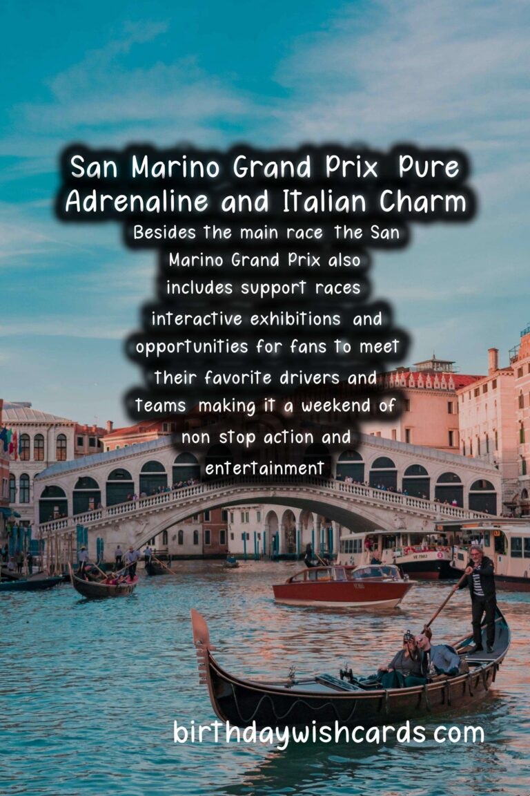 San Marino Grand Prix: The Ultimate Italian Racing Experience