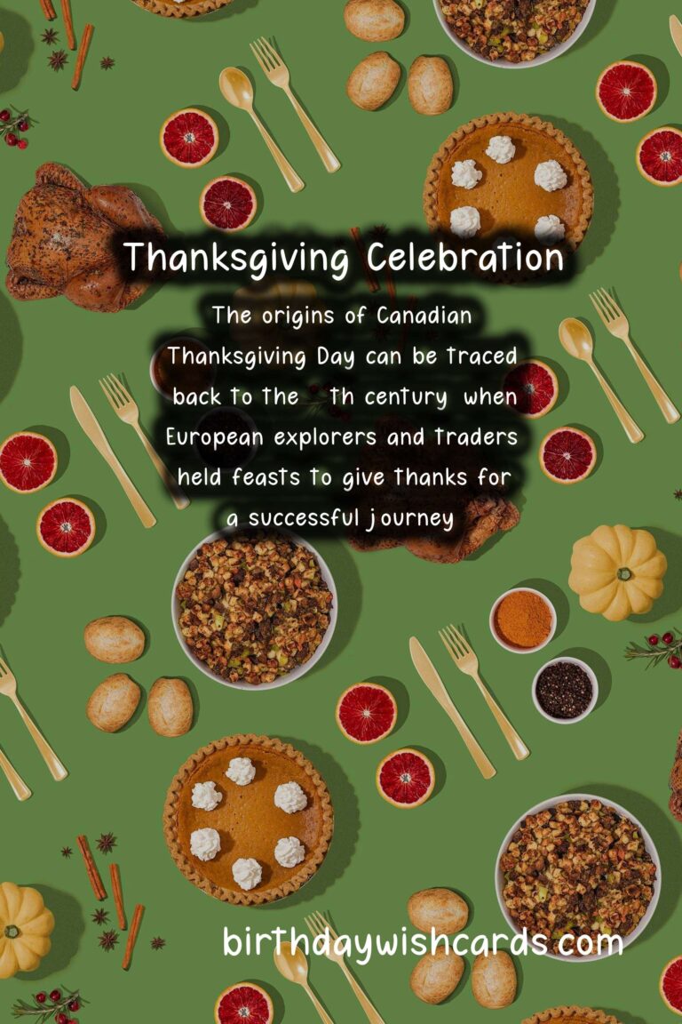 Second Monday in October: Thanksgiving Day