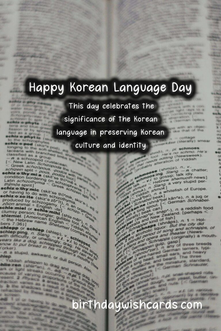 September 30 (2021): Korean Language Day