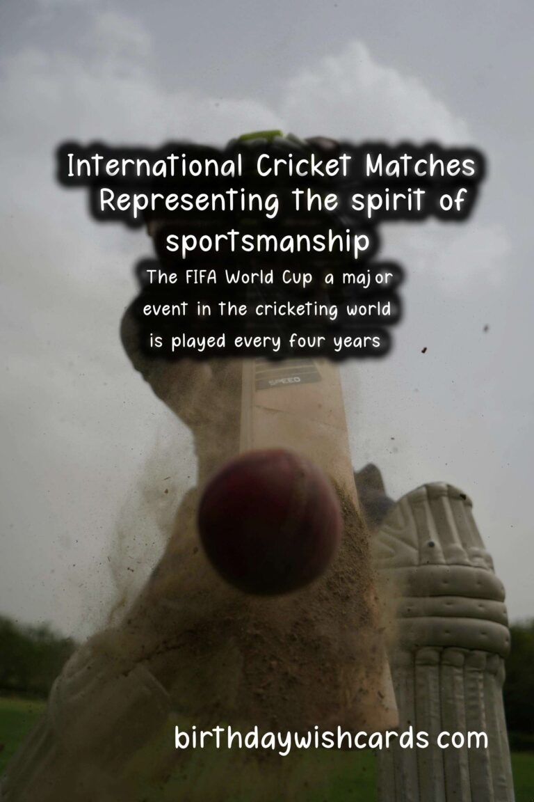 The Excitement of International Cricket Matches - Various dates throughout the year