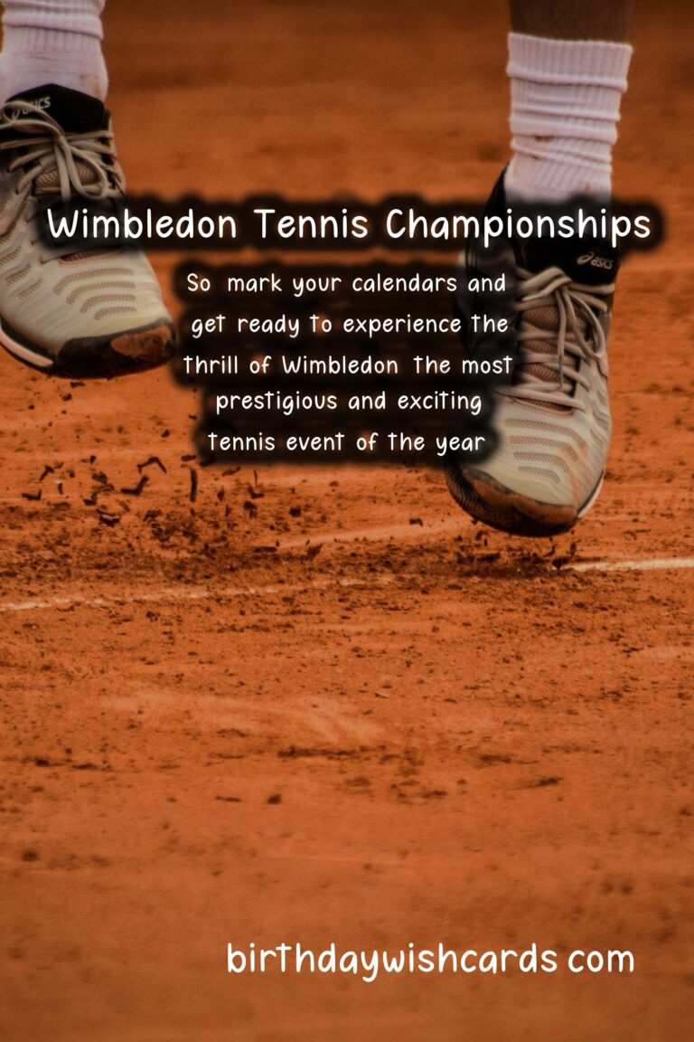 The Exciting Annual Event of Wimbledon Tennis Championships – Late June to Early July