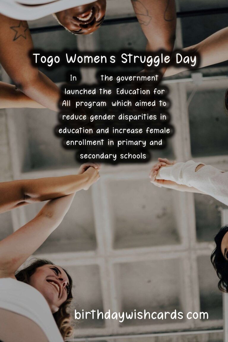 Women's Struggle Day in Togo: November 16 - A Day to Celebrate the Strength and Resilience of Togolese Women