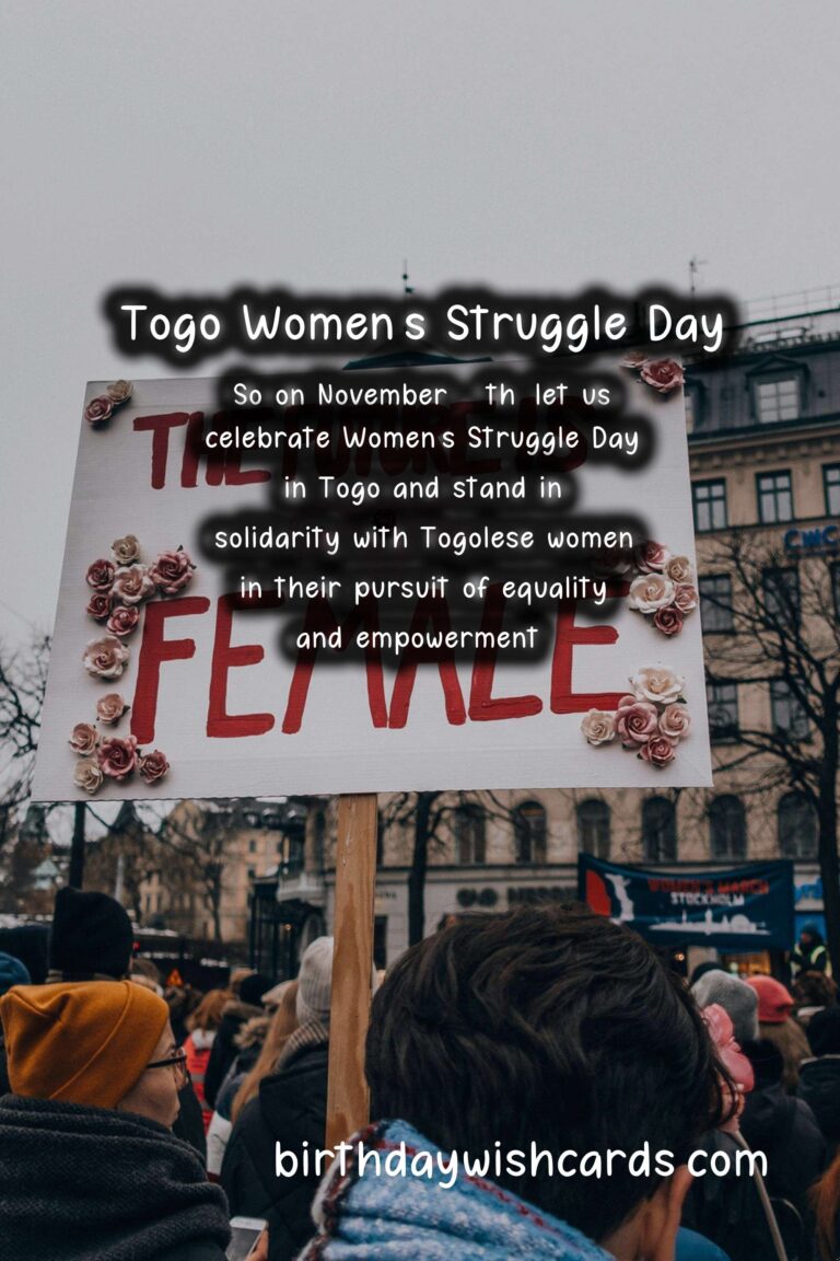 Women's Struggle Day in Togo: November 16 - A Day to Celebrate the Strength and Resilience of Togolese Women