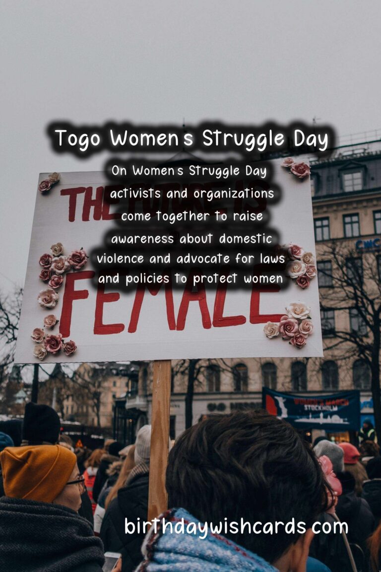 Women's Struggle Day in Togo: November 16 - A Day to Celebrate the Strength and Resilience of Togolese Women