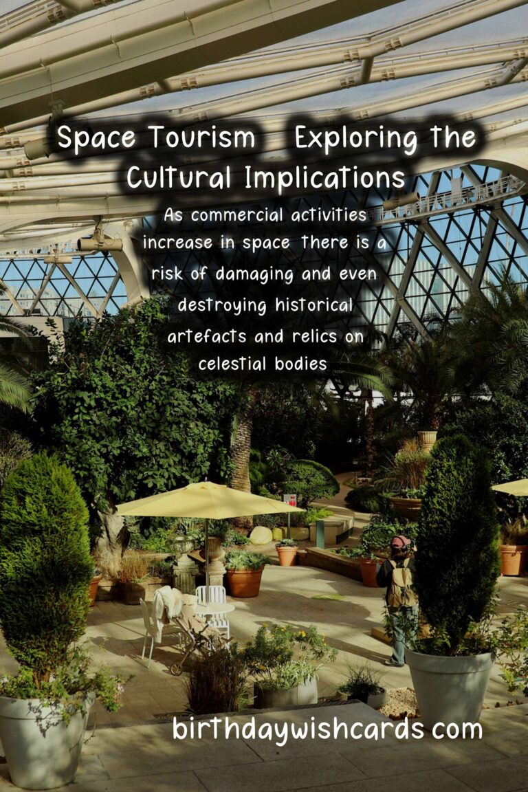Culture and Space Tourism: Exploring the Cultural Implications of Commercial Space Travel
