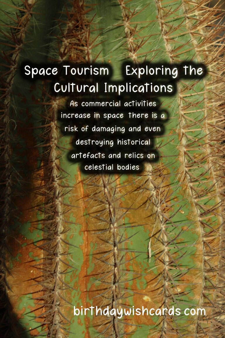 Culture and Space Tourism: Exploring the Cultural Implications of Commercial Space Travel