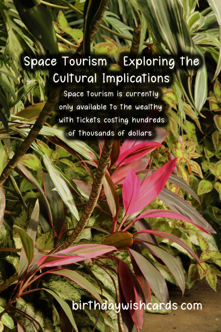 Culture and Space Tourism: Exploring the Cultural Implications of Commercial Space Travel