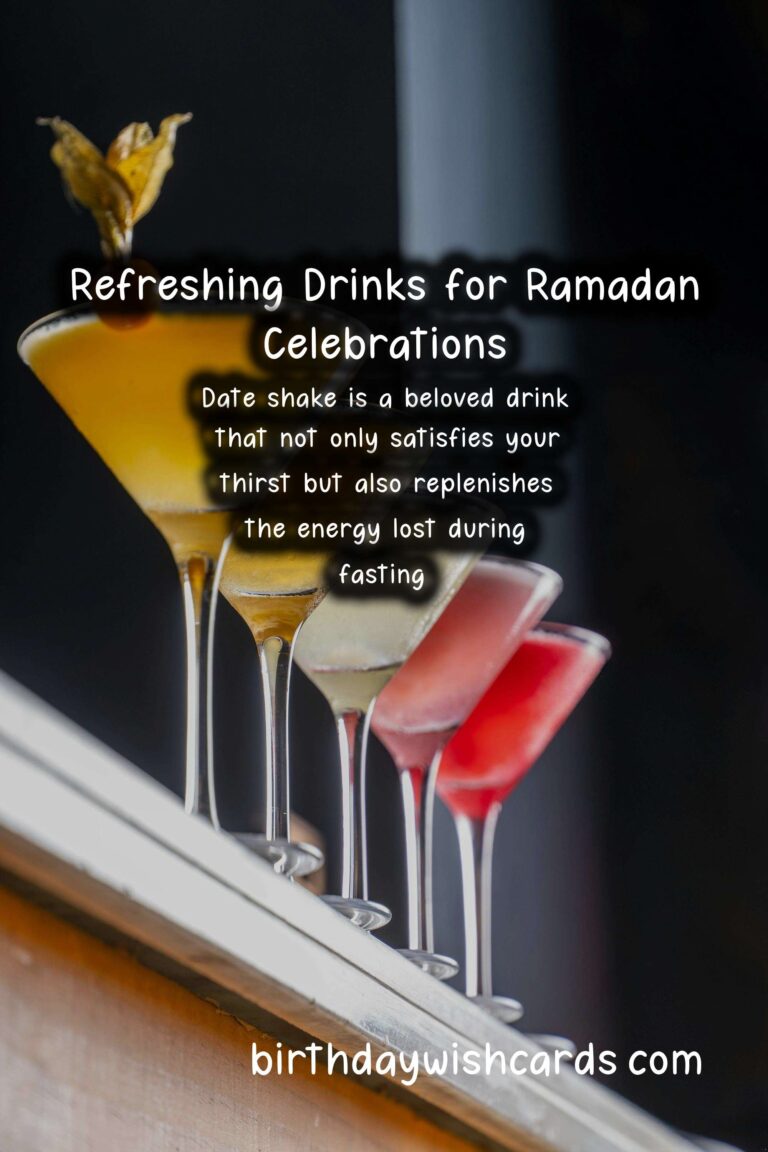 Delicious Drinks to Celebrate Ramadan