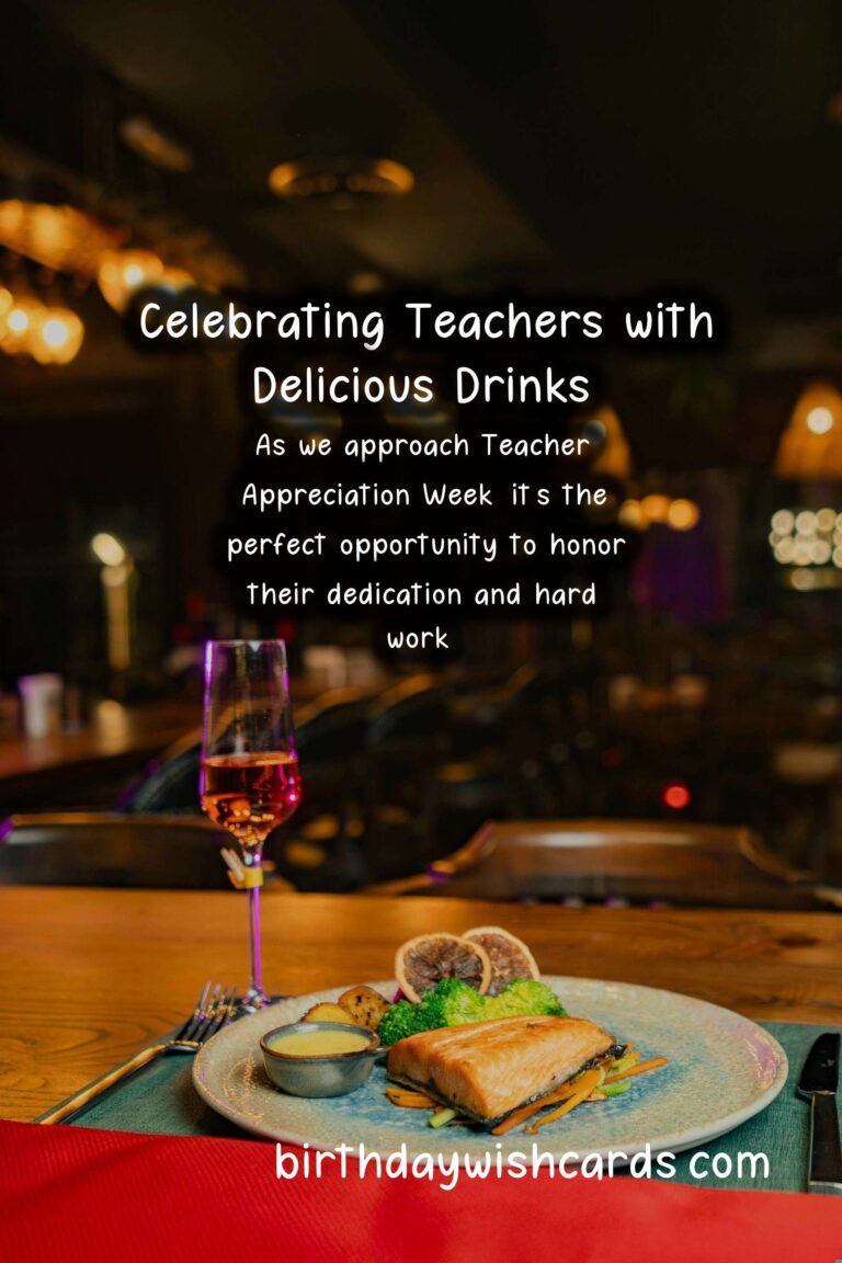 Delicious Drinks to Celebrate Teachers