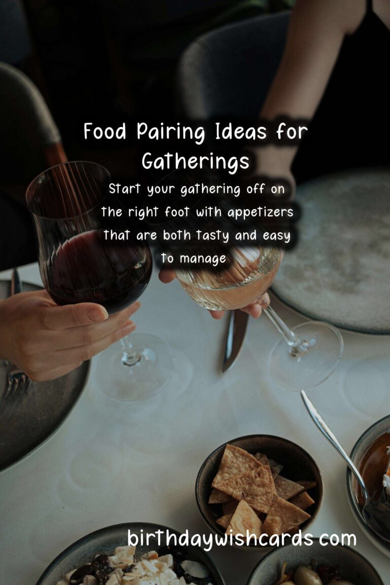 Delicious Food Pairing Ideas for Friends Events
