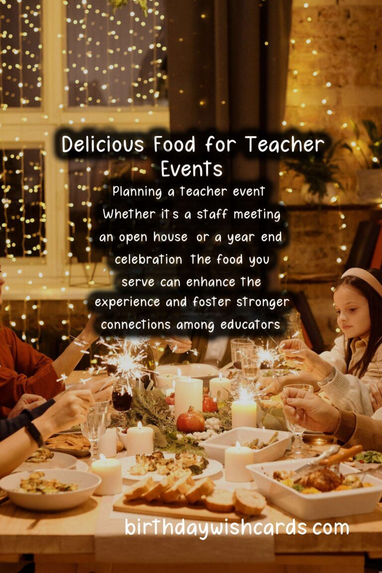 Delicious Food Pairing Ideas for Teacher Events