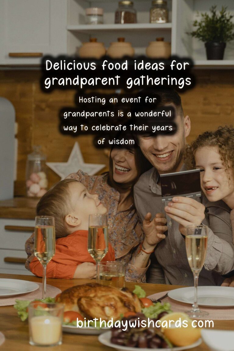 Delightful Food Pairing Ideas for Grandparents Events