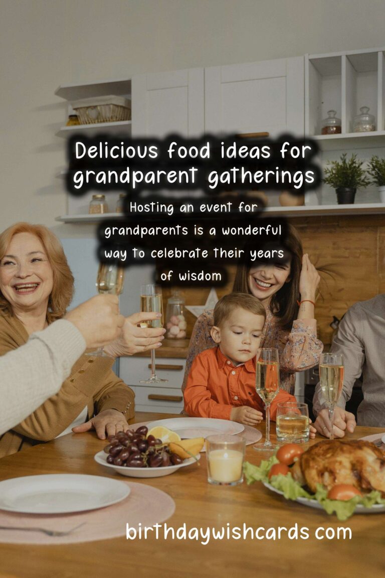 Delightful Food Pairing Ideas for Grandparents Events